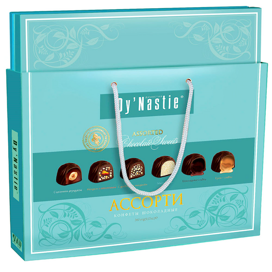 Dy'Nastie, Holiday Collection Chocolate Candy with Nuts & Creamy Filling Assortment, 260g/9.17oz (Pack of 5)