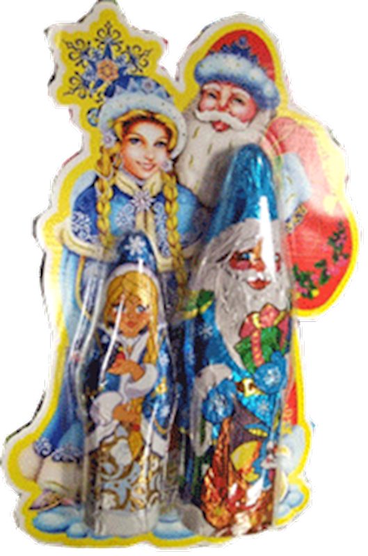 Chocolate Ded Moroz & Snegurochka Holiday Ornament Gift Set, 100g/3.53oz (Pack of 12)
