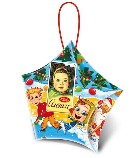 Krasnyi Oktyabr, Alenka "Christmas Tree Ornament" Holiday Candy Gift Set, 185g/6.53oz (Pack of 6)