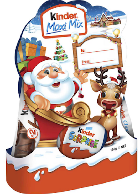 Kinder, Chocolate Maxi Mix Holiday Candy Gift Set, 157g/5.54oz (Pack of 10)
