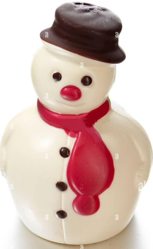 Adikam, Chocolate Snowman Holiday Ornament, 80g/2.82oz (Pack of 15)