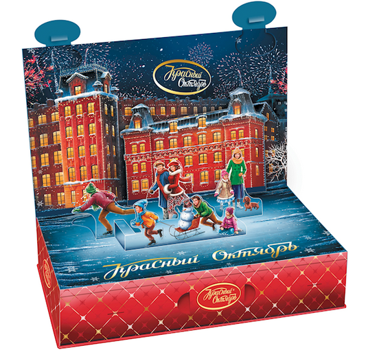 Krasnyi Oktyabr, "The Gift" Holiday Candy Assortment Gift Set, 500g/17.64oz (Pack of 7)