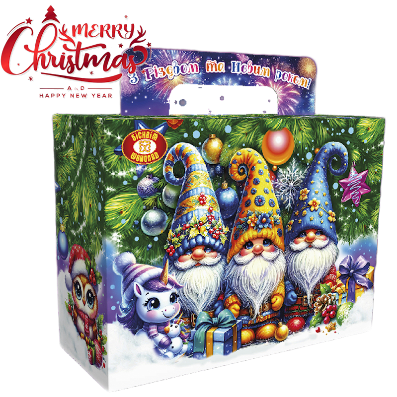 Biscuit Chocolate, "Cheerful Gnomes" Holiday Candy Assortment Gift Set, 800g/28.22oz (Pack of 7)