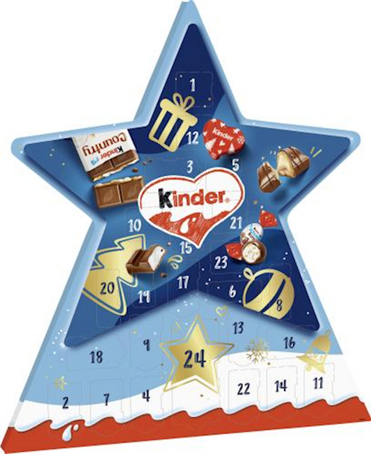 Kinder, Candy Assortment "Star" Holiday Adventskalender, 149g/5.26oz (Pack of 10)