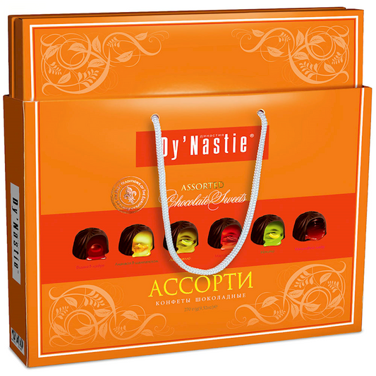 Dy'Nastie, Holiday Collection Chocolate Candy with Fruit Filling Assortment, 270g/9.52oz (Pack of 5)