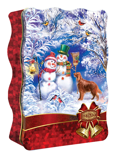 Get & Joy, "Funny Snowmen" Metal Holiday Tea Gift Set, 75g/2.65oz (Pack of 36)