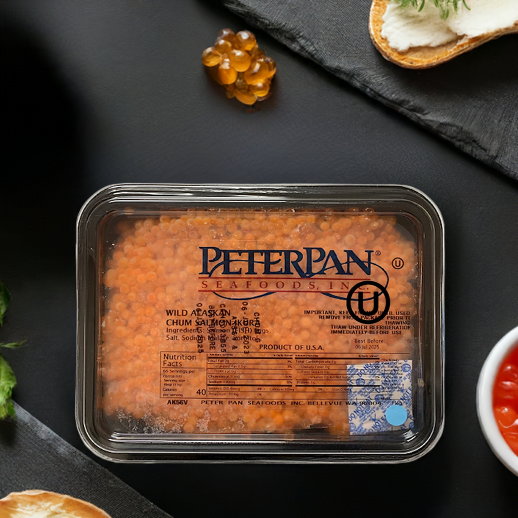 Wild Alaskan Salmon Red Caviar, Peter Pan, Chum #2 (Blue Label), 1kg