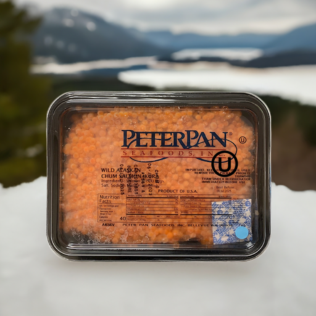 Wild Alaskan Salmon Red Caviar, Peter Pan, Chum #2 (Blue Label), 1kg